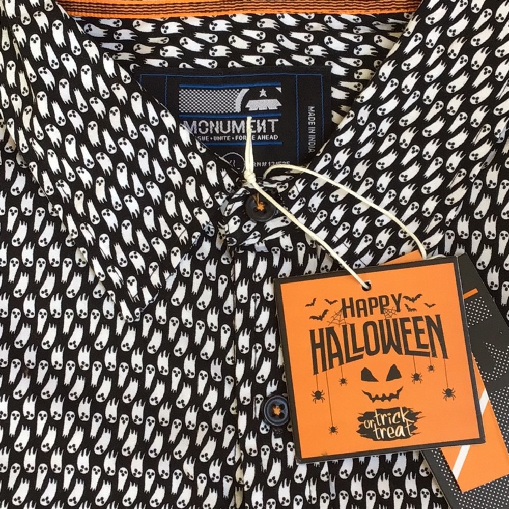 Ghost Print Black & White Shirt by Monument